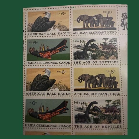 MNH 1970 Natural History 6c Sheet of 40 Stamps Scott #1387-90 - Picture 2 of 2